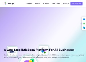 How qoreups.com looks like on a tablet such as an iPad.