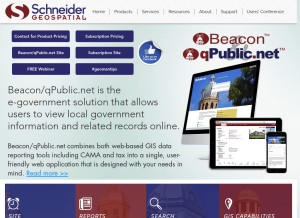 How qpublic.net looks like on a tablet such as an iPad.