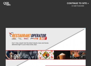 How qsrweb.com looks like on a tablet such as an iPad.