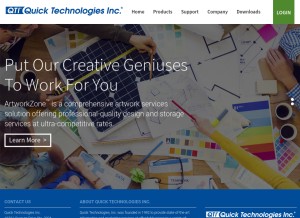 How qti.com looks like on a tablet such as an iPad.