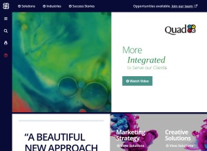 How quad.com looks like on a tablet such as an iPad.