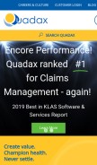 How quadax.com looks like on a mobile device such as an iPhone.