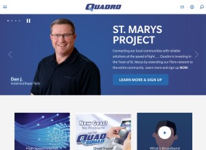 How quadro.net looks like on a tablet such as an iPad.