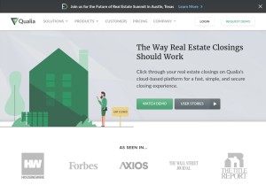 How qualia.com looks like on a tablet such as an iPad.