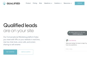 How qualified.com looks like on a tablet such as an iPad.
