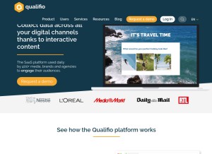 How qualifio.com looks like on a tablet such as an iPad.