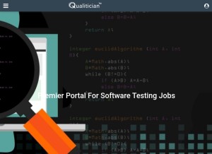 How qualitician.com looks like on a tablet such as an iPad.