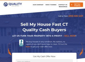 How qualitycashbuyers.com looks like on a tablet such as an iPad.