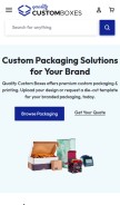 How qualitycustomboxes.com looks like on a mobile device such as an iPhone.