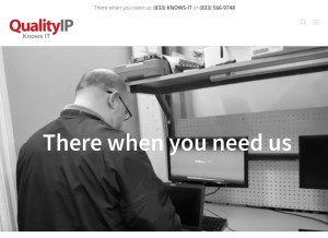 How qualityip.com looks like on a tablet such as an iPad.