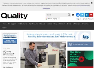 How qualitymag.com looks like on a tablet such as an iPad.