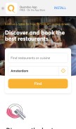 How quandoo.nl looks like on a mobile device such as an iPhone.