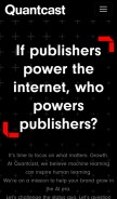 How quantcast.com looks like on a mobile device such as an iPhone.