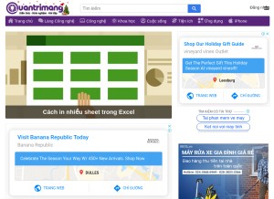How quantrimang.com looks like on a tablet such as an iPad.