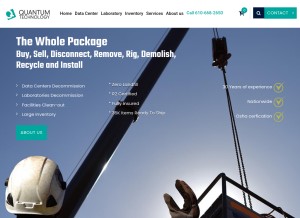 How quantumtechnology.net looks like on a tablet such as an iPad.