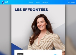 How qub.radio looks like on a tablet such as an iPad.