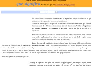 How que-significa.com looks like on a tablet such as an iPad.