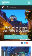 How quebec-cite.com looks like on a mobile device such as an iPhone.