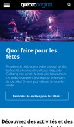 How quebecoriginal.com looks like on a mobile device such as an iPhone.