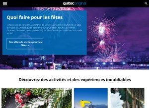 How quebecoriginal.com looks like on a tablet such as an iPad.