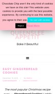 How queensleeappetit.com looks like on a mobile device such as an iPhone.