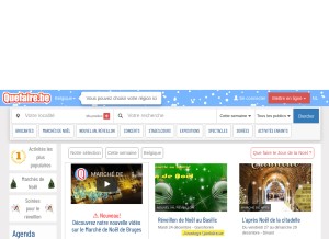 How quefaire.be looks like on a tablet such as an iPad.