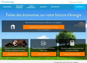 How quelleenergie.fr looks like on a tablet such as an iPad.