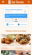 How querecetas.com looks like on a mobile device such as an iPhone.