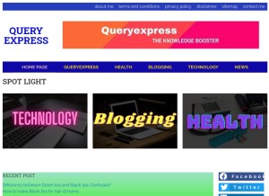 How queryexpress.com looks like on a tablet such as an iPad.