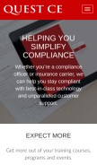 How questce.com looks like on a mobile device such as an iPhone.