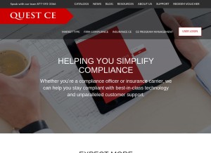 How questce.com looks like on a tablet such as an iPad.