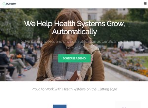 How queuedr.com looks like on a tablet such as an iPad.