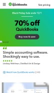 How quickbooks.com looks like on a mobile device such as an iPhone.