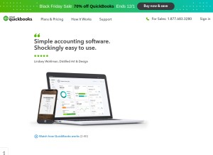 How quickbooks.com looks like on a tablet such as an iPad.