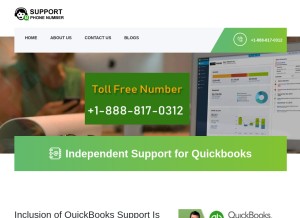 How quickbookssupportphonenumber247.co looks like on a tablet such as an iPad.