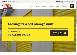 How quickboxstorage.ae looks like on a tablet such as an iPad.