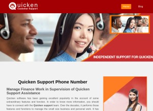 How quickensupporthelpnumber.com looks like on a tablet such as an iPad.