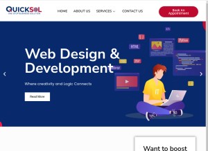 How quicksolllc.com looks like on a tablet such as an iPad.