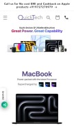 How quicktech.in looks like on a mobile device such as an iPhone.