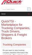 How quicktransportsolutions.com looks like on a mobile device such as an iPhone.