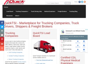 How quicktransportsolutions.com looks like on a tablet such as an iPad.