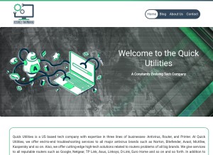 How quickutilities.us looks like on a tablet such as an iPad.