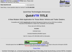 How quickvtr.net looks like on a tablet such as an iPad.