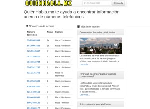 How quienhabla.mx looks like on a tablet such as an iPad.