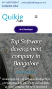 How quikieapps.com looks like on a mobile device such as an iPhone.