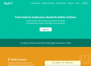 How quill.org looks like on a tablet such as an iPad.