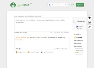 How quillbot.com looks like on a tablet such as an iPad.