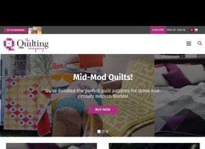 How quiltingcompany.com looks like on a tablet such as an iPad.