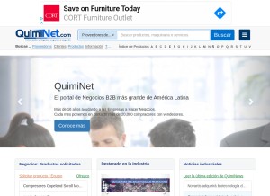 How quiminet.com looks like on a tablet such as an iPad.
