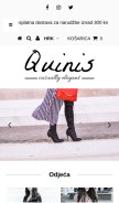 How quinis.eu looks like on a mobile device such as an iPhone.